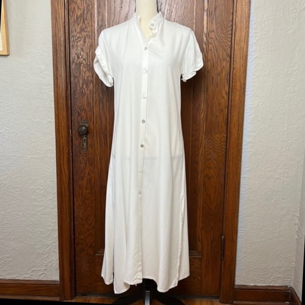 Fibra Nomada Roll Sleeve Shirt Dress